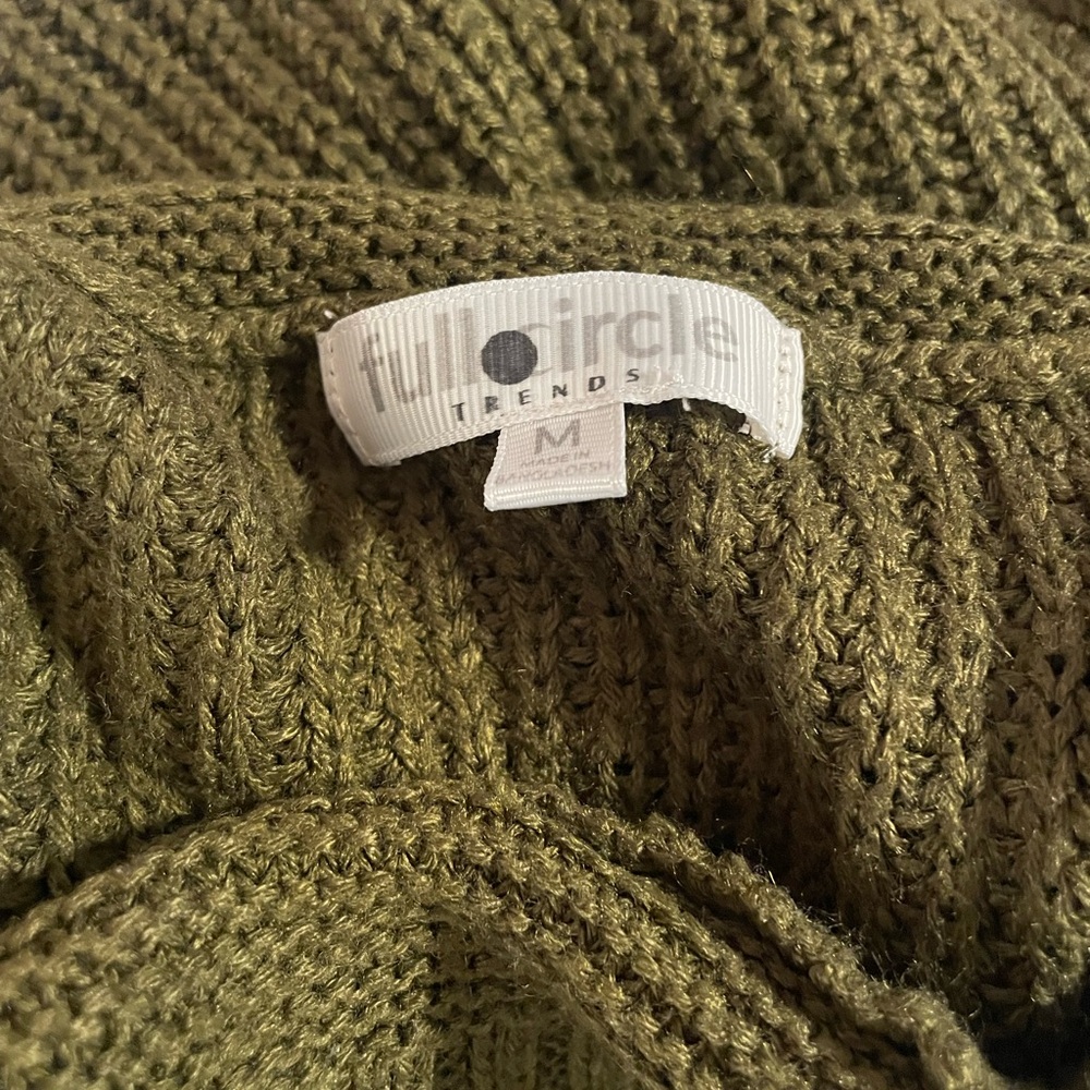 Circle T Olive Off-Shoulder Sweater - Picture 6 of 6
